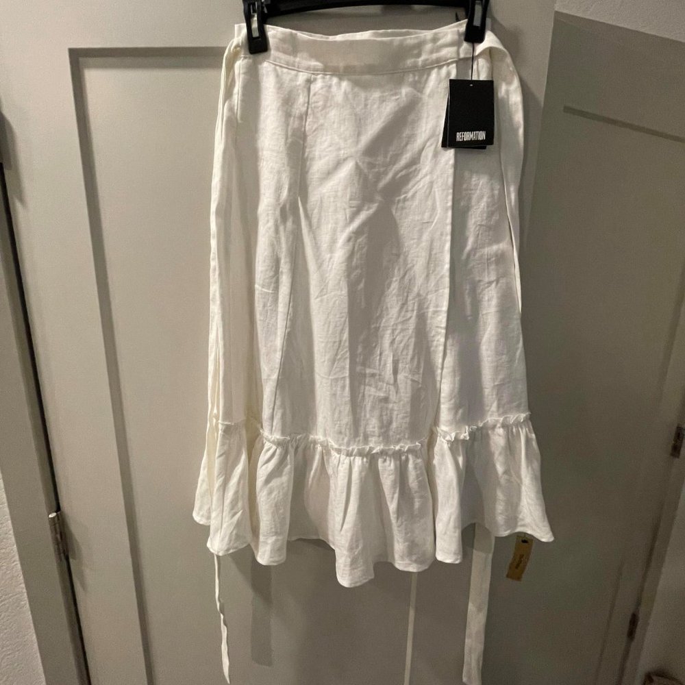 Reformation Wrap Date Skirt